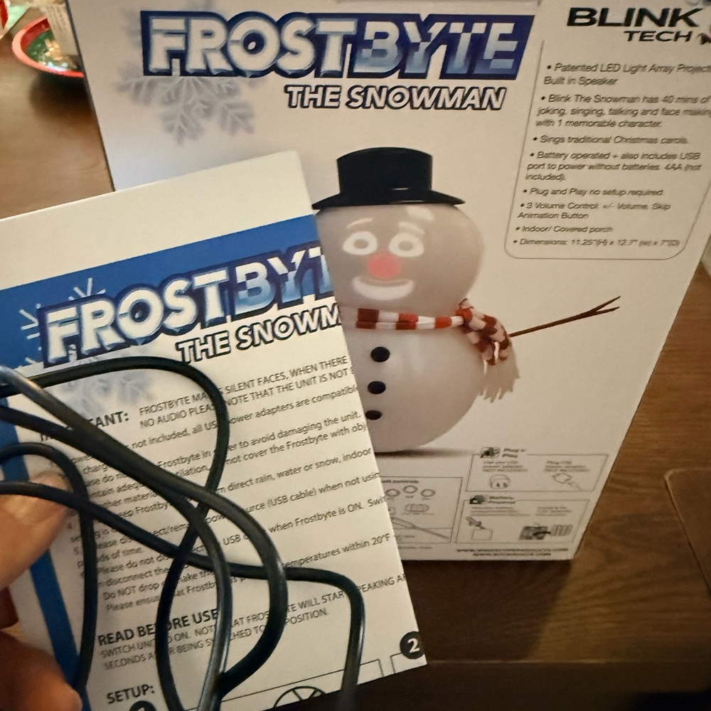 Festive Snowman Holiday Decor with Red Scarf - Electronic - Brand New - Picture 2 of 2